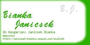 bianka janicsek business card